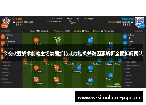 今晚欧冠战术前瞻主场氛围加持或成胜负关键因素解析全面拆解两队